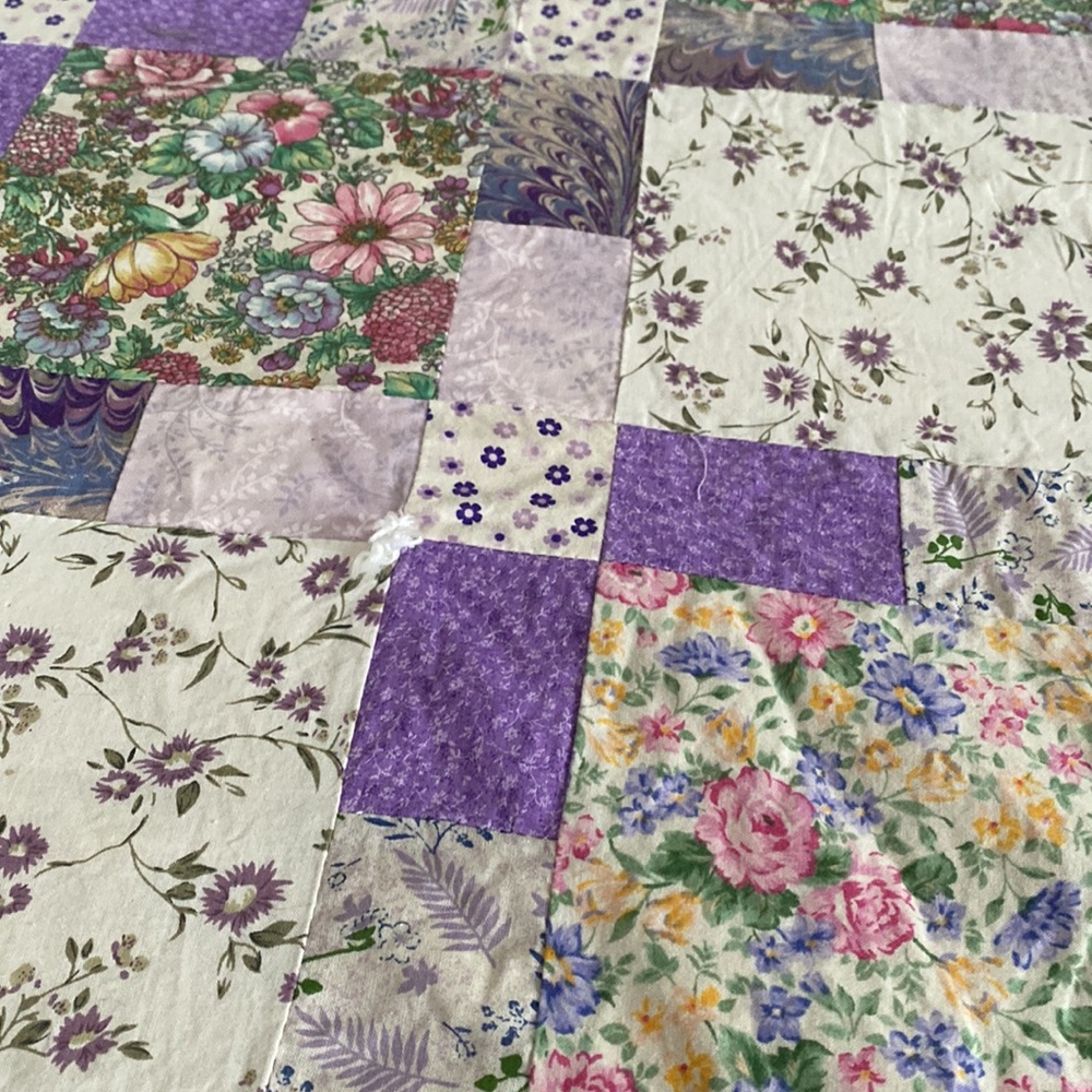 New handmade patchwork quilt 80”x95” approx. (Queen) - Picture 8 of 12